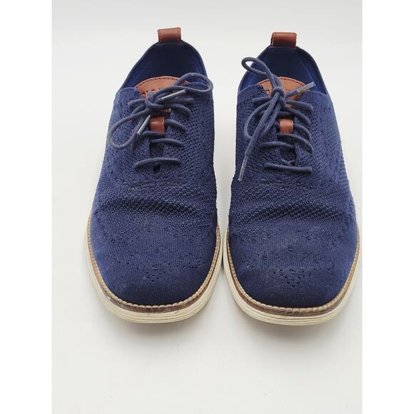 Cole Haan Men\'s Grand Knit Wingtip II Sneaker Blue C27960 US 9 M